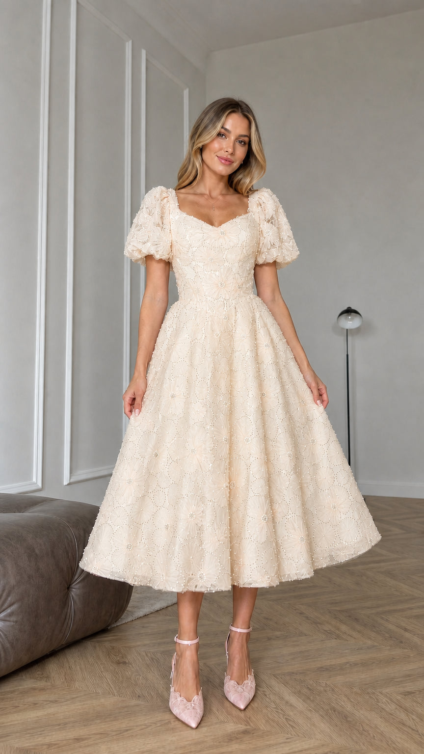 Front view of champagne color variant