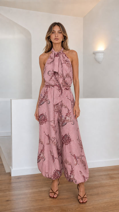 Full front view of the pink color variant