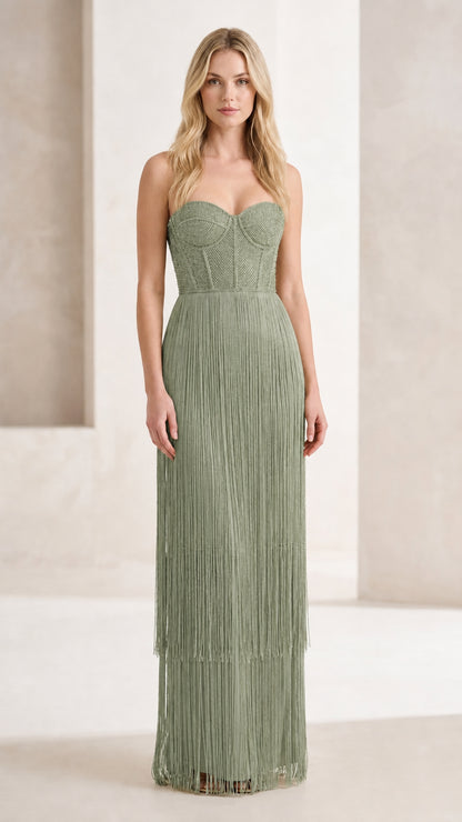 Front view of sage green color variant