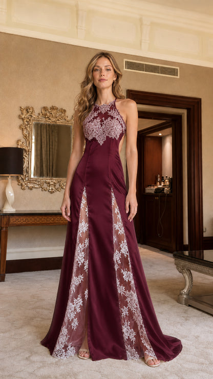 Front view of the burgundy color variant