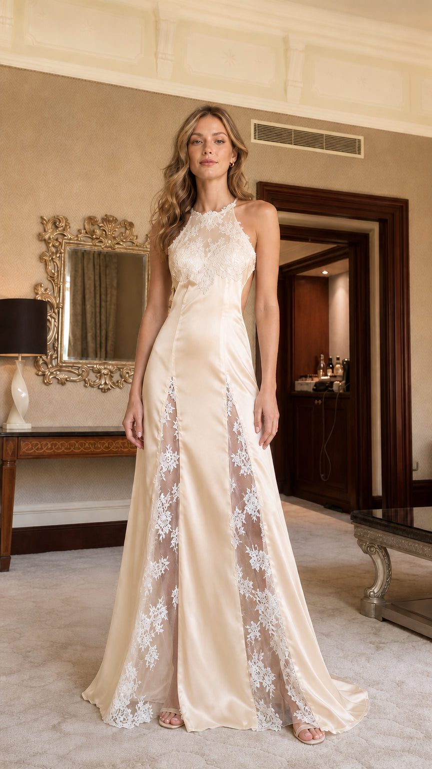 Front view of the champagne color variant