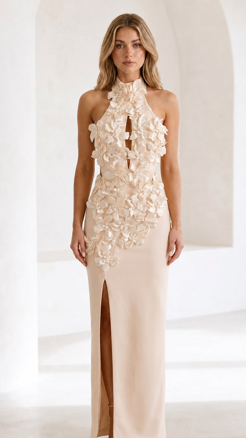 Front view in elegant champagne variant