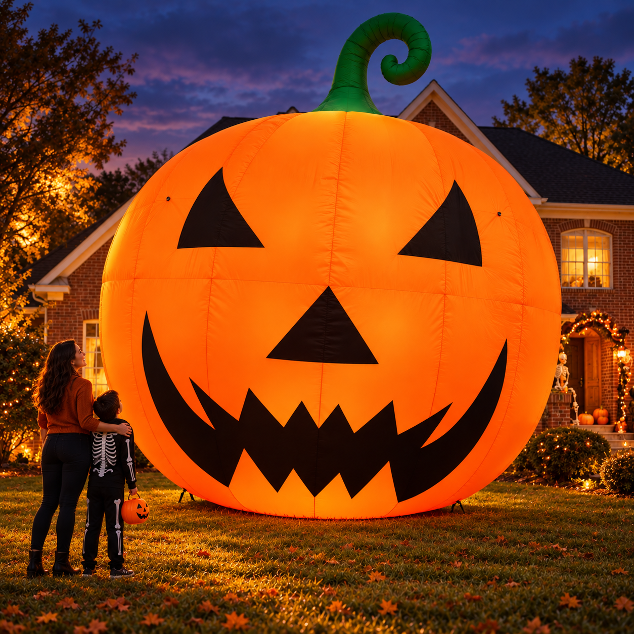 🎃 19.7FT Giant Halloween Pumpkin Inflatable 👻 – Oversized Jack-O’-Lantern Yard Display