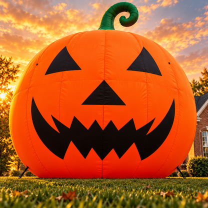 🎃 19.7FT Giant Halloween Pumpkin Inflatable 👻 – Oversized Jack-O’-Lantern Yard Display