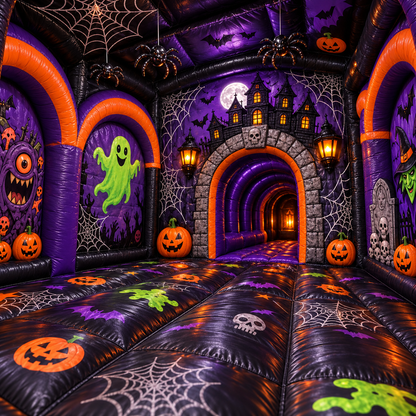 🏚️🎃 Giant Haunted Mansion Inflatable Bounce Castle 👻 – Walk-In Halloween Bounce House & Party Attraction