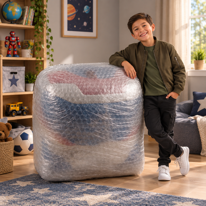 🤖 Giant Kids Mecha Play Cabin 🚀 – Interactive Robot Cockpit with Toy Display Shelves & Slow-Move Wheels