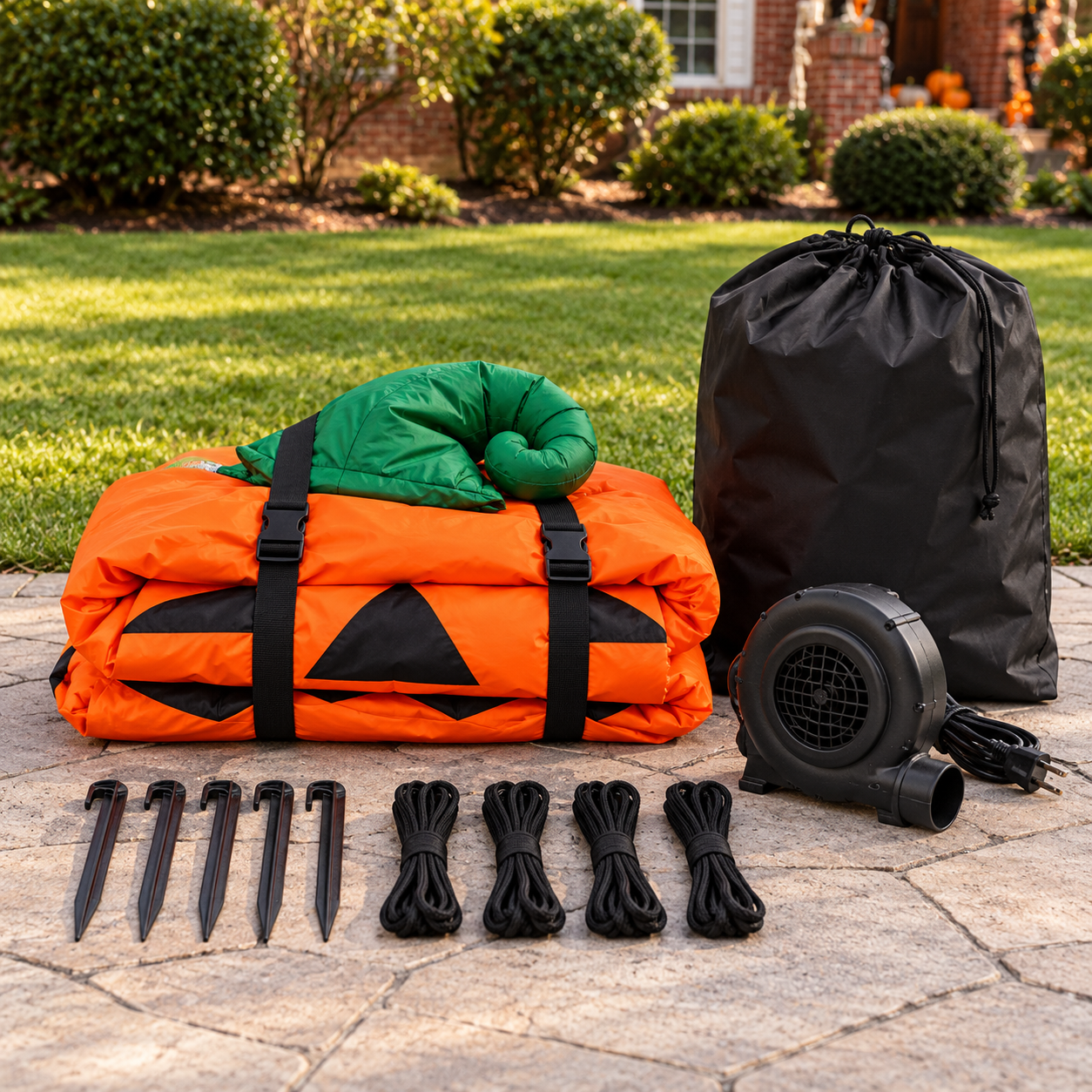 🎃 19.7FT Giant Halloween Pumpkin Inflatable 👻 – Oversized Jack-O’-Lantern Yard Display